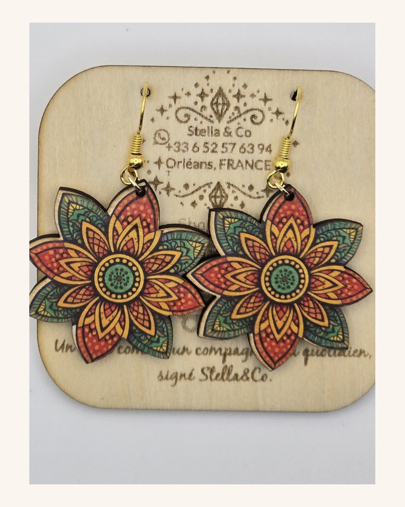 Bijou mandala coloré créé par Stella et Compagnies