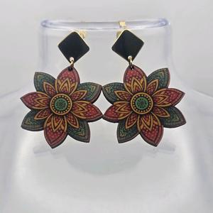 Boucles fleur — Bois & doré
