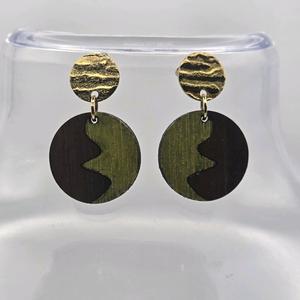 Boucles Bois & Doré texturé